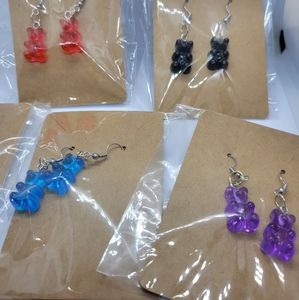 Resin bear earrings